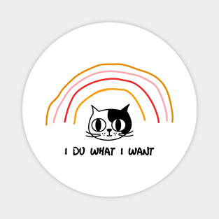 I do what I want funny cat Magnet